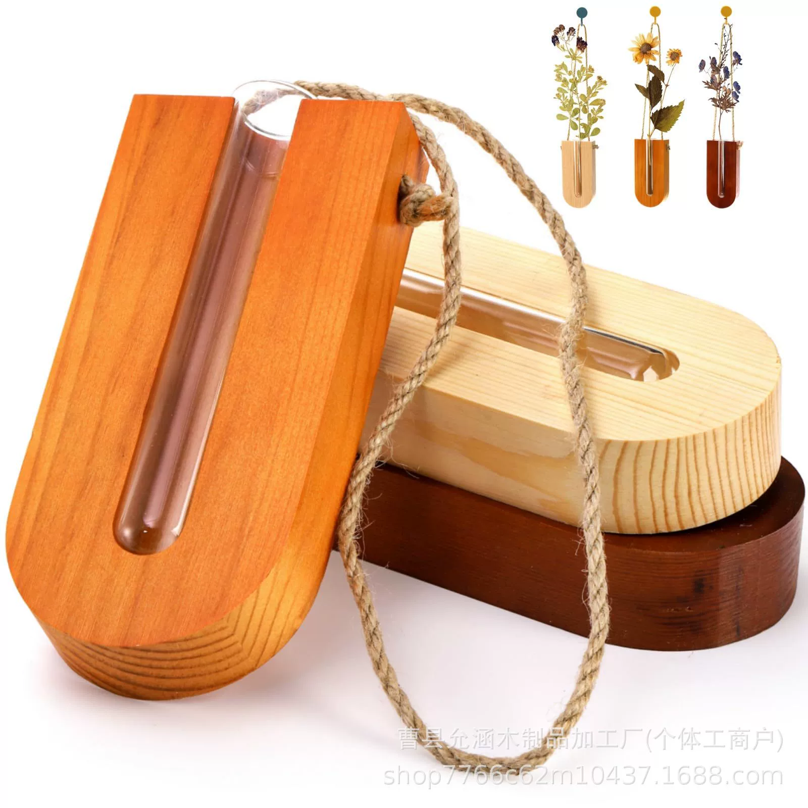 Трансграничная деревянная подвесная ваза креативный цветочный горшок гидропонная рамка для декоративной стены держатель вазы деревянная цветочная композиция