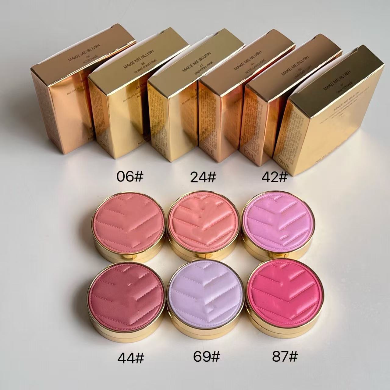 Cross-border foreign trade channel leather blush 06 # 12 # 24 # 42 # 44 # 57 # 69 # 87 # 93 # Leather blush 6g