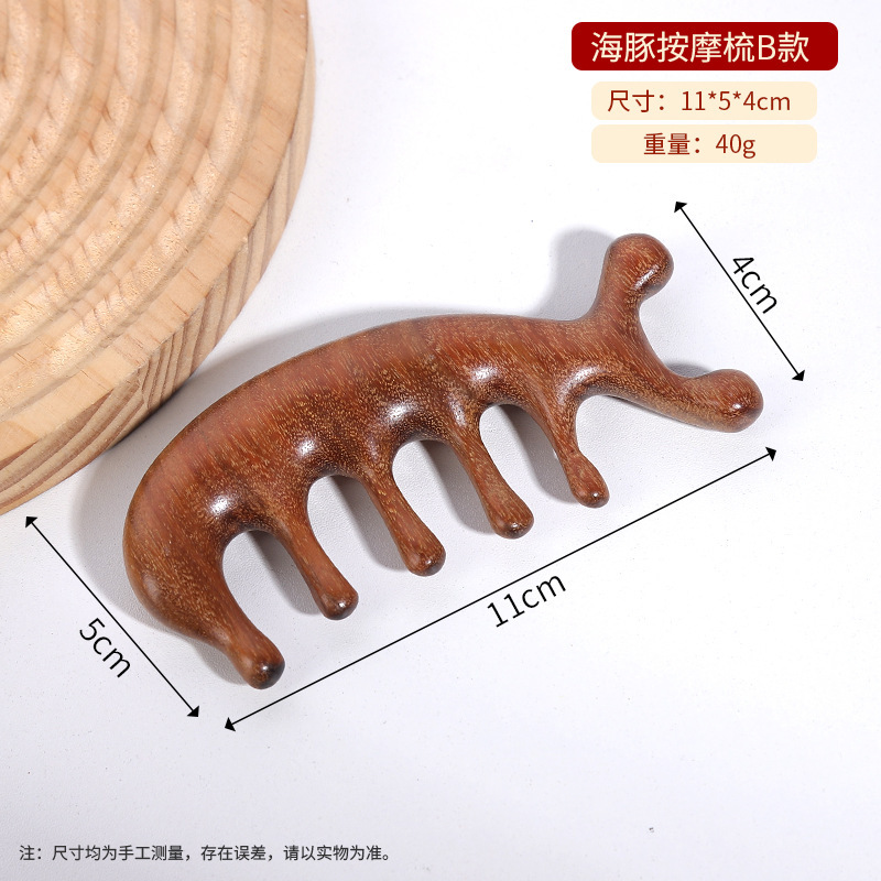 メーカー直売の紫檀の魚の骨は経絡を掻いて、紫檀の玉檀の香の黒檀の頭は実木の魚をマッサージします。|undefined