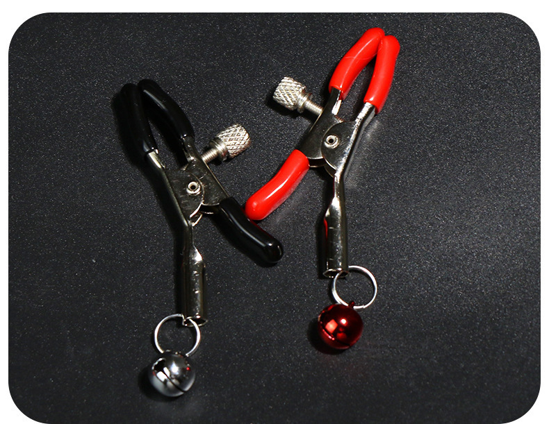Bell Nipple Clamps for Couples, Metal and PVC Body Clamps with Bells, Adult Intimacy Accessory — detail image 8