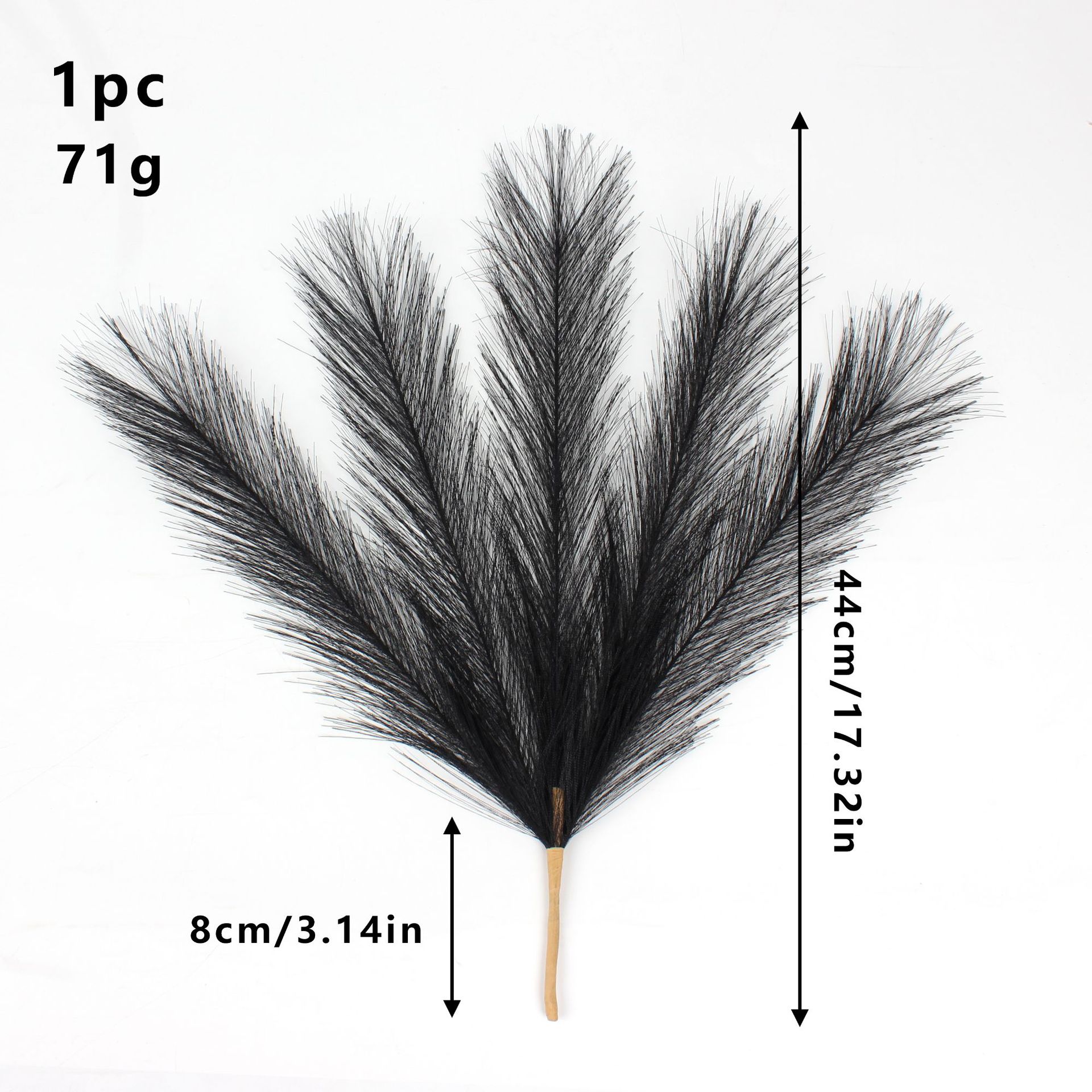 검은 팜파스 포크 5개