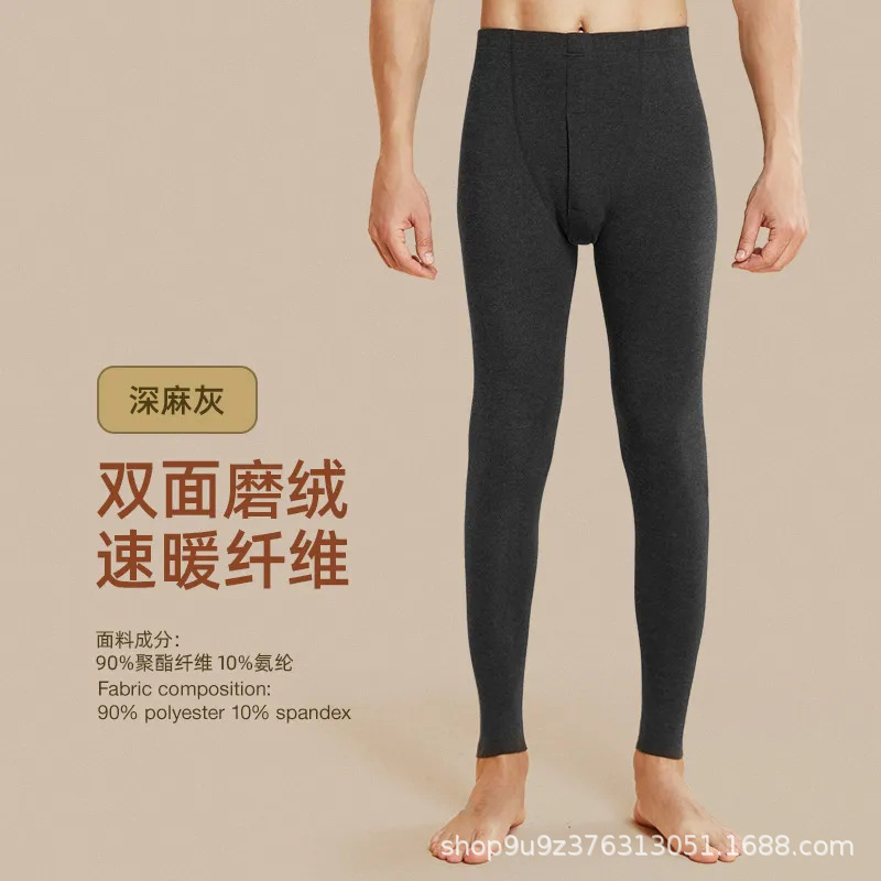 Fabricantes al por mayor pantalones cálidos para hombres con terciopelo grueso a prueba de frío calzado de calzado para hombres delgados pantalones de invierno para hombres