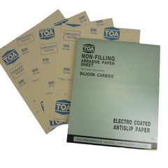 批發泰國TOA干磨砂紙碳化硅砂紙230*280張頁TOA木工白砂干砂紙
