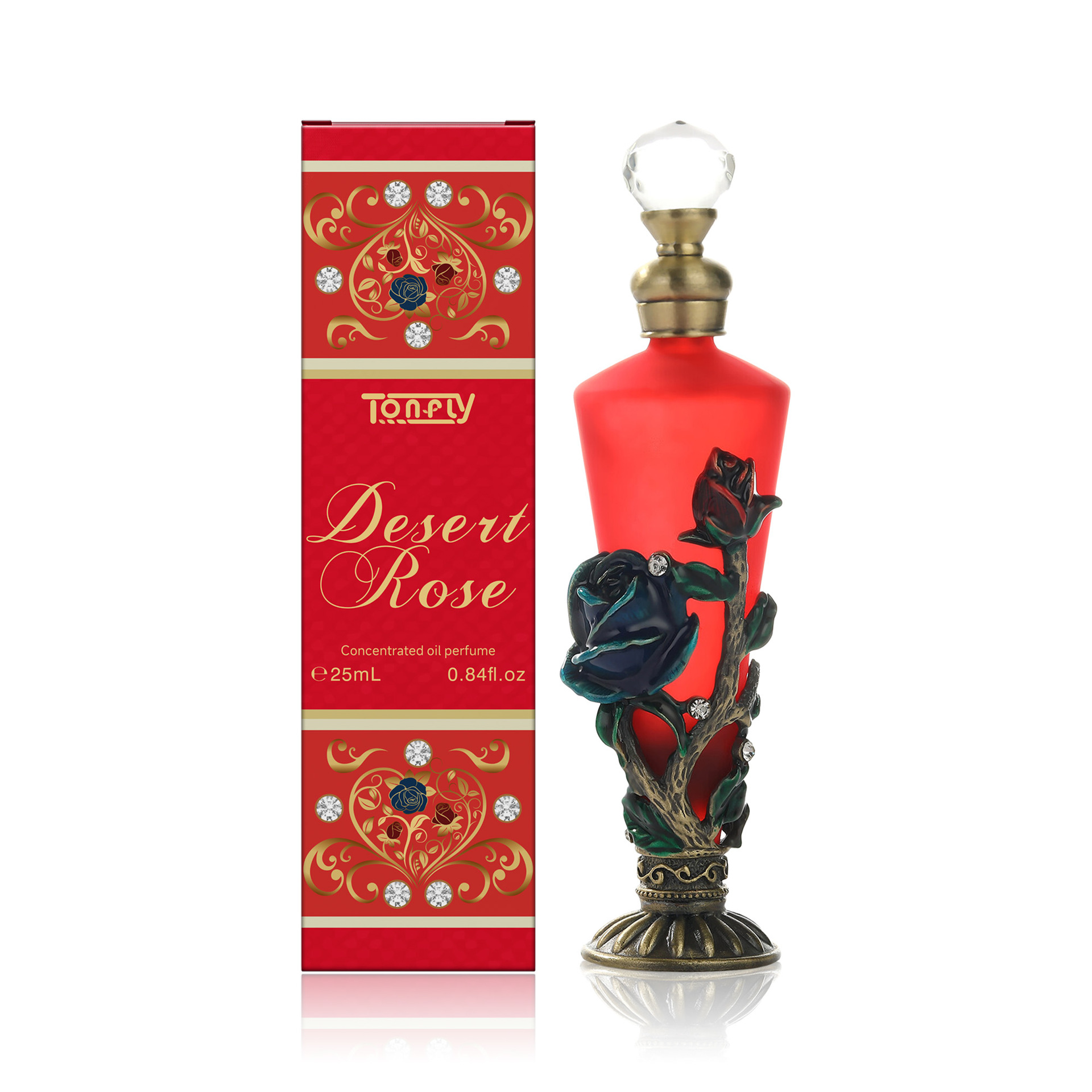 Tonfly Desert Rose Women's Alcohol-Free Perfume 25ml Exquisite Oriental Fragrance Cross-Border in Stock
