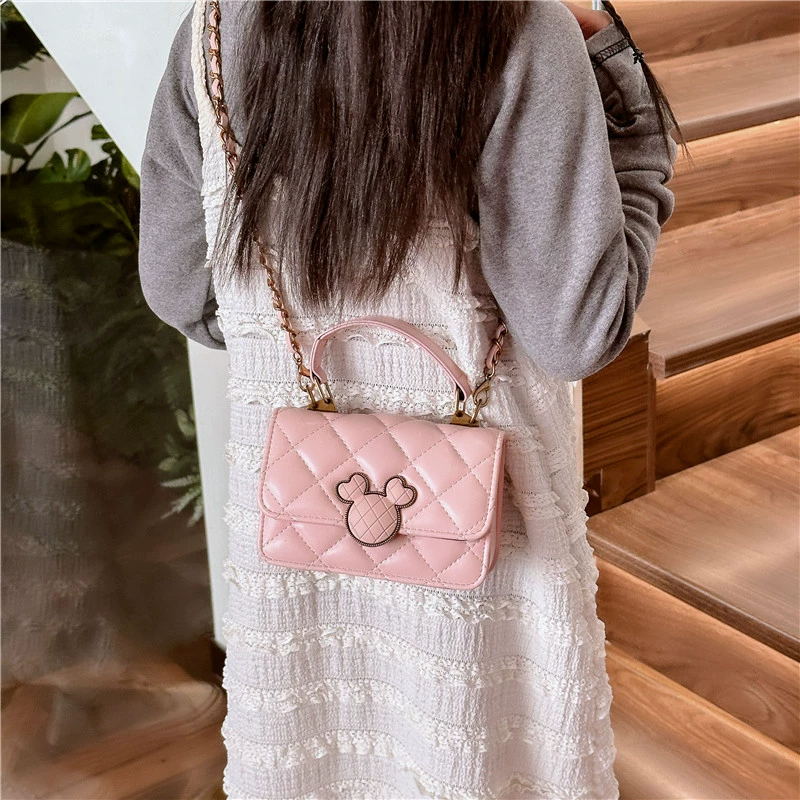 Маленькая детская сумка поясной ремень, мультяшный аксессуар, сумка через плечо, городский стиль, стиль Chanel, корейский стиль