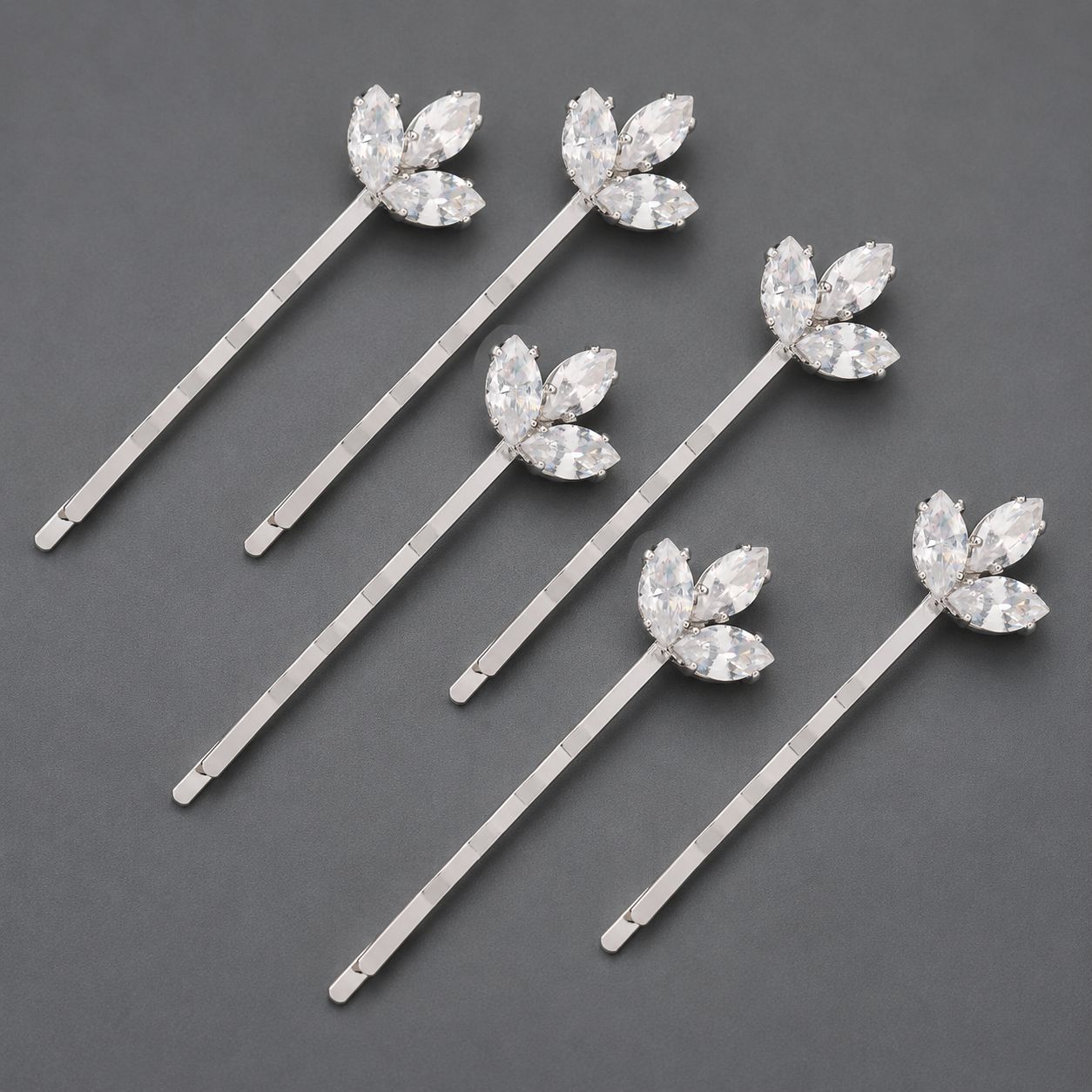 Horquilla de zirconio de lujo ligero europeo y americano con incrustaciones de diamantes, pinza de pelo de alta gama para mujer, suministro mayorista transfronterizo directo de fábrica.