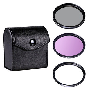 Photography SLR camera filter set UV protection lens CPL polarizer FLD fluoroscope +3-piece filter package