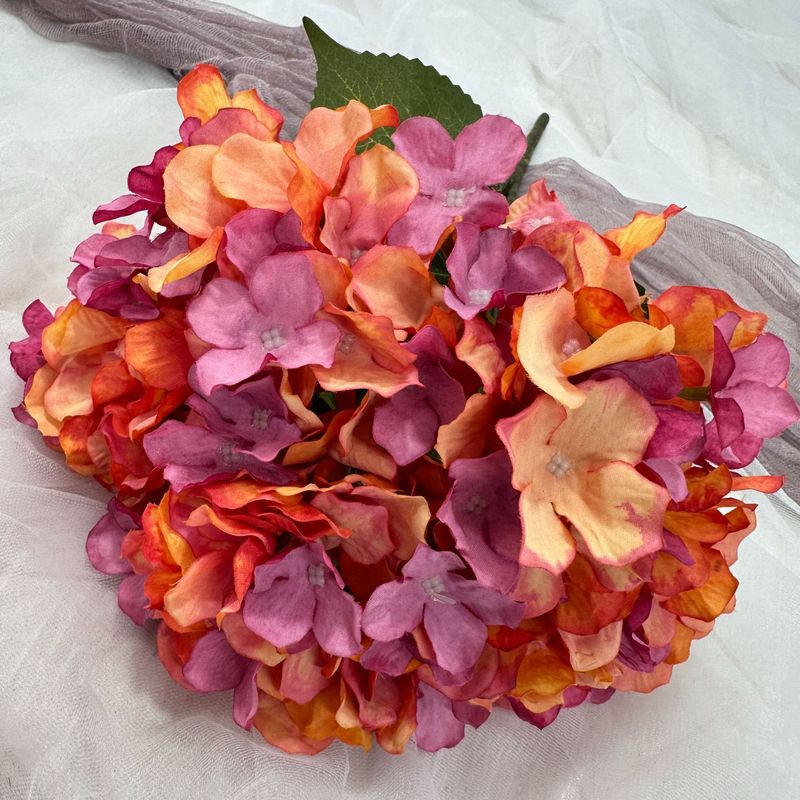 5頭の秋色のイギリス式のアジサイの結婚祝いの道は花の材料の講堂のデパートの花の壁の布の景の家の偽の花の置物を飾ります。|undefined