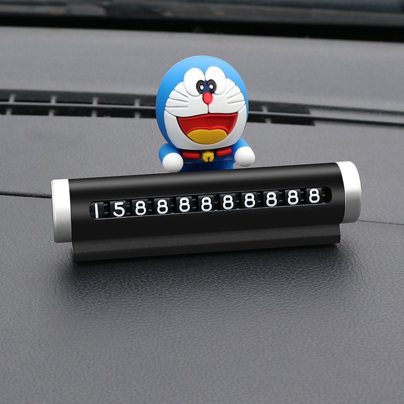 Matrículas de estacionamiento temporal de automóviles, decoraciones interiores de automóviles, personalidad linda, suministros creativos para automóviles, placas de teléfono de automóviles móviles
