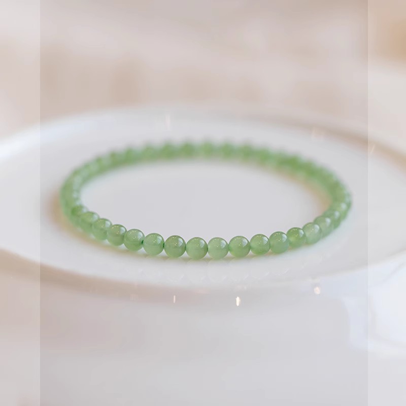 그린 비즈 6mm 팔찌