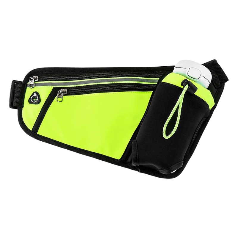 Riñonera para correr al aire libre, bolsa multifuncional para botella de agua para ciclismo para hombres y mujeres, bolso deportivo para maratón con identificación, mochila impermeable