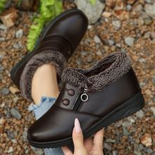 2025新款女士棉鞋加厚老年人保暖短靴软底妈妈鞋低帮棉靴老人鞋子