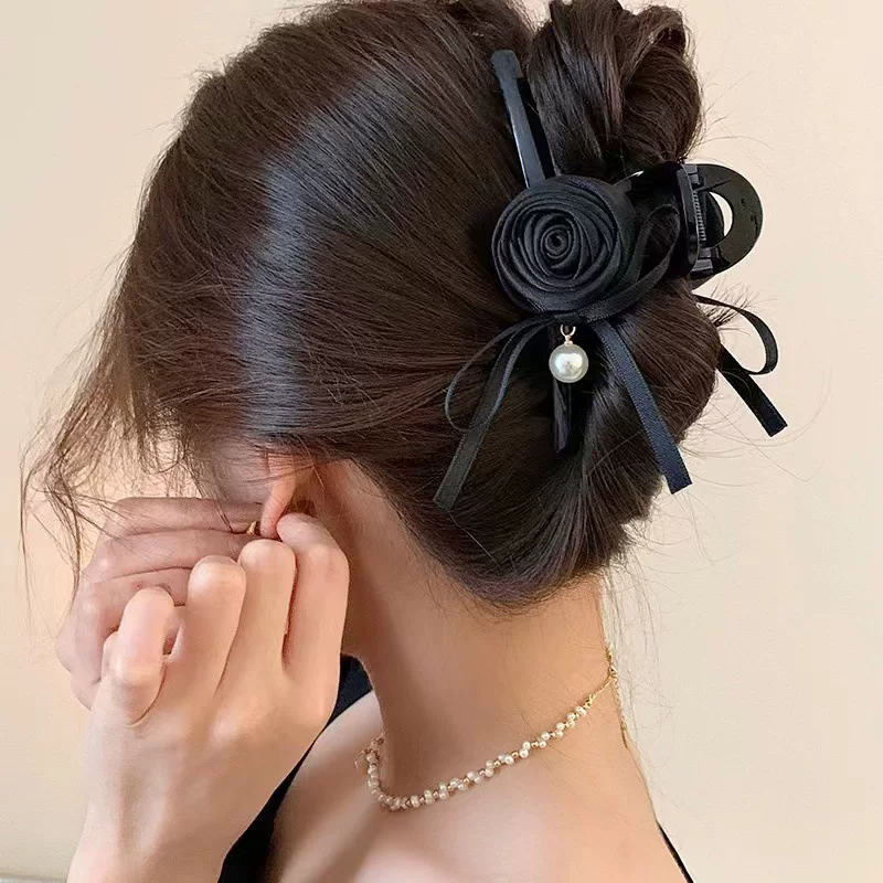 Hairgrip, big elegant crab pin, shark, hair accessory, Korean style, high-quality style, new collection