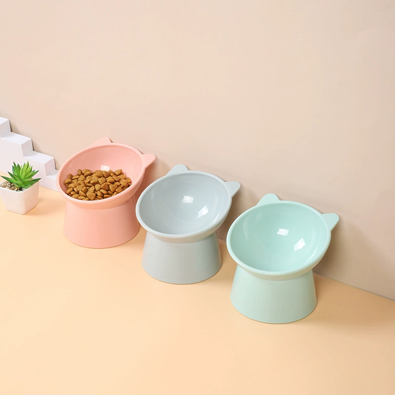 Миска для кошек, защищающая шейный отдел позвоночника, миска для собак с защитой от опрокидывания, миска для корма для собак, питьевая вода для домашних животных, встроенная защита шеи, рисовый горшок, миска для еды, Высокая ножка