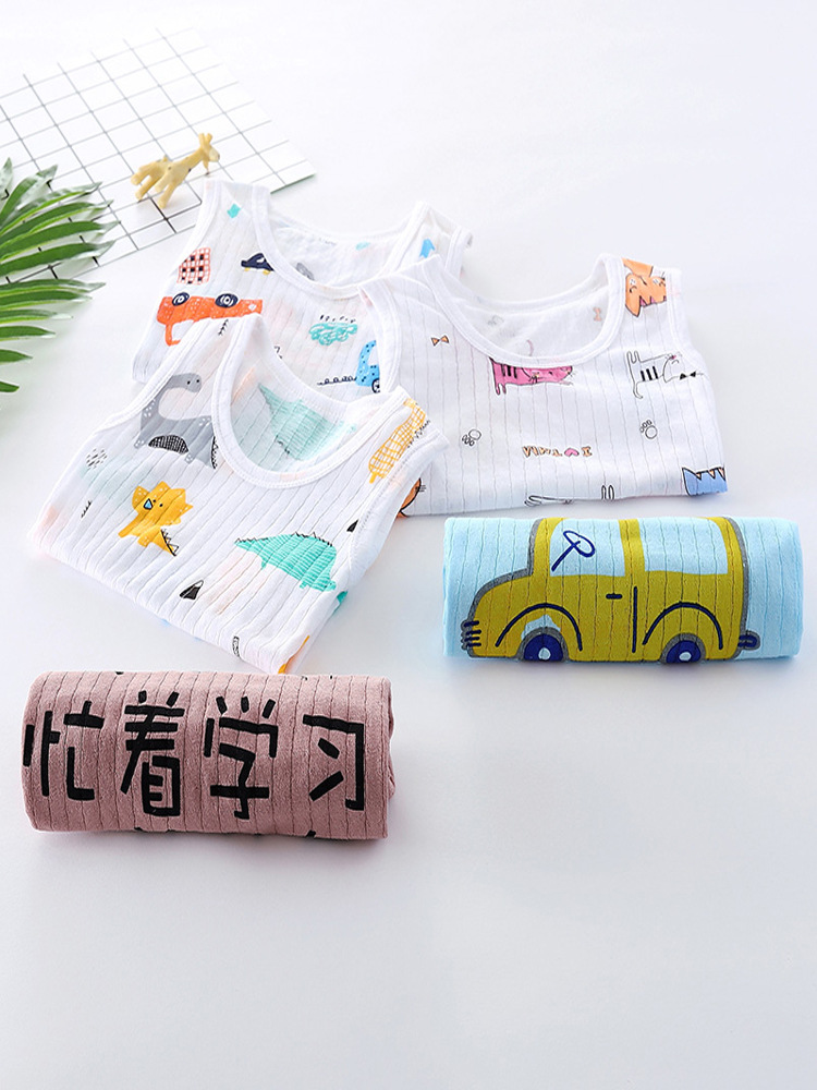 Cotton summer children's base body-friendly T-shirt for boys…