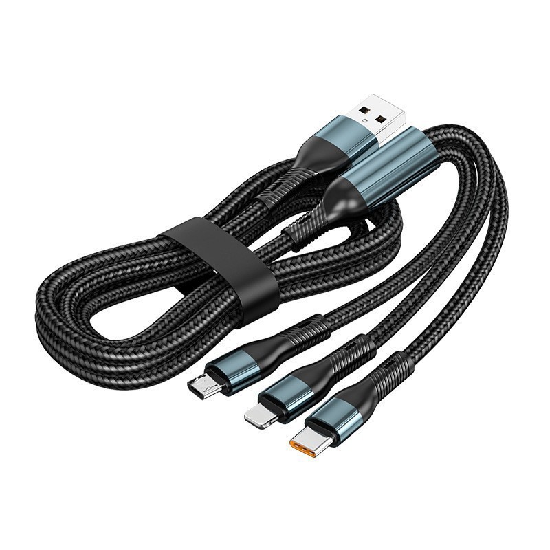 120w充電器ケーブル三合一tpyec急速充電車載一引き三華為通用|undefined