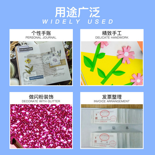 Large-capacity student-grade craft glue with quick-drying dot applicator, kids' DIY handcraft liquid glue for journals
