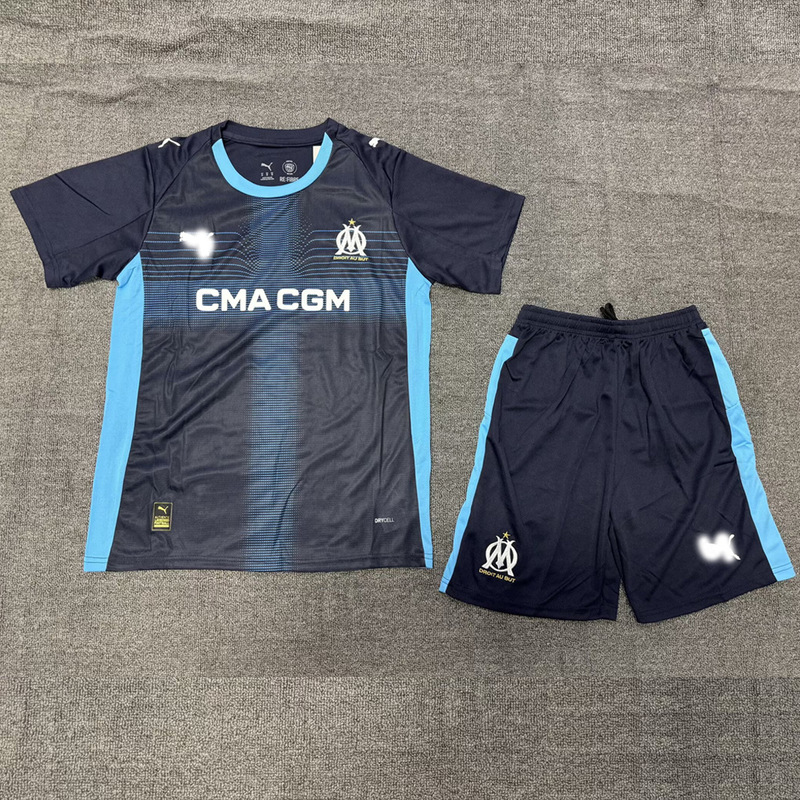 25-26 Marseille Away Adult Football Uniform Set Match Jersey Set