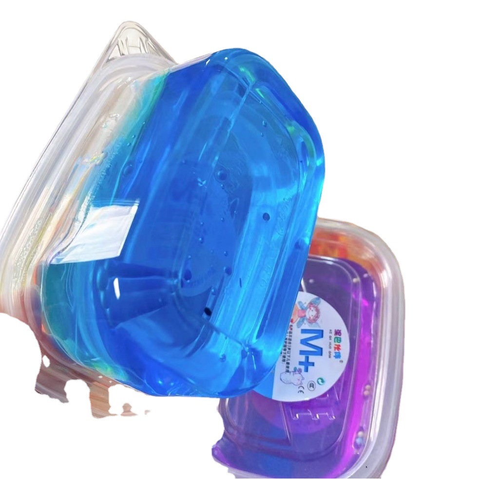 Juguete para niños Cristal de barro espuma pegamento descompresión juguete DIY hecho a mano transparente Cristal de barro 2 yuanes grandes almacenes al por mayor