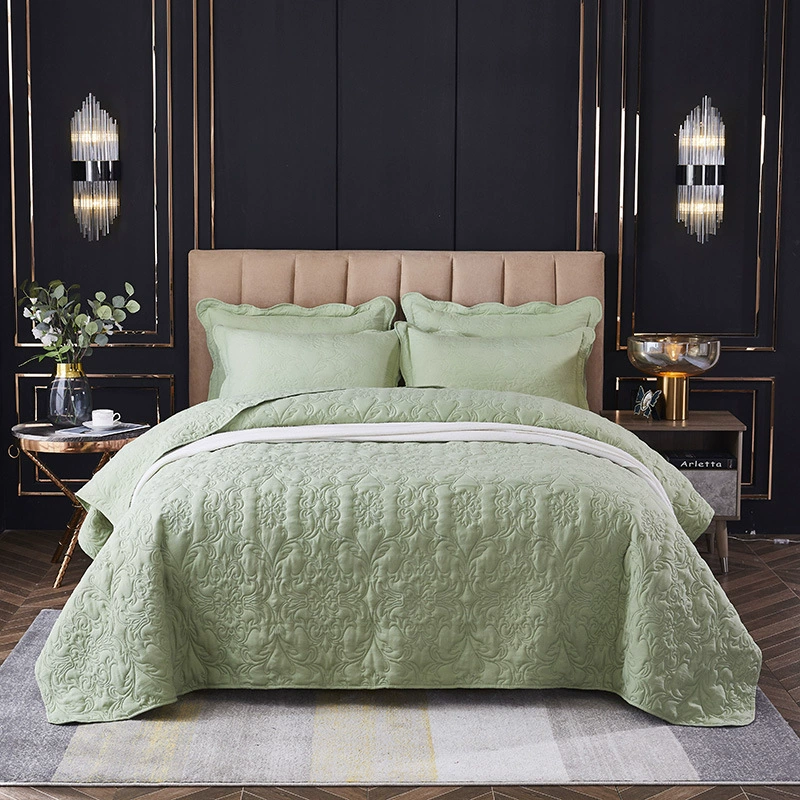 Quilted Sheet Set, 3-Piece Washable Bedding, Multiple Sizes 220×240 / 240×250 cm, Various Colors