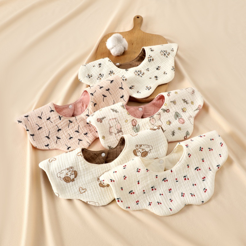Gauze Waterproof Petal Bib
