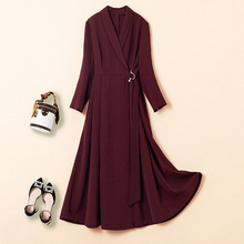 大码女装胖mm西装连衣裙2024秋季新款高端安可拉红正式场合气质裙