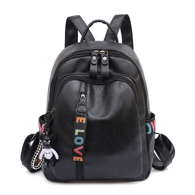 现货！一件代发 网红双肩包女2021新款潮百搭时尚背包旅行书包女|ms