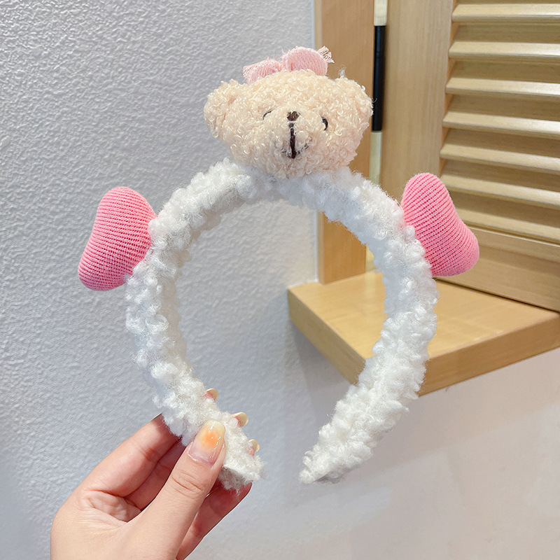 Cute pelúcia lavado facial correa de cabello para mujeres 2025 nuevo tipo de máscara especial para el cabello de maquillaje atar cabello correa de cabello