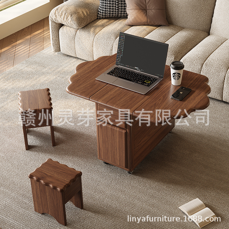 G 호두색상(접이식 테이블+스툴2개) 모두 원목