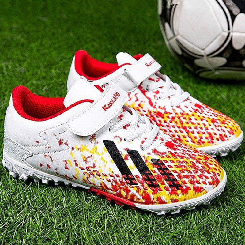 Daifa 2024 New Children's Football Shoes Teenagers Boys Girls Students Kids TF Nails and Velcro Training