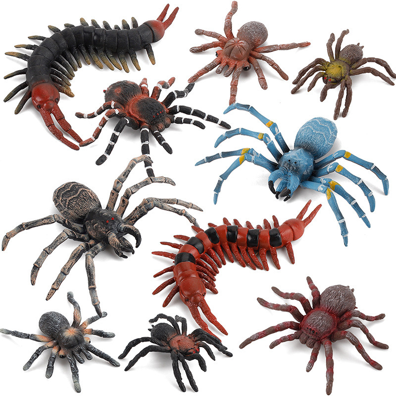 Cruzar la frontera simulación insecto modelo animal de goma suave araña ciempiés toda persona spoof apoyos traje estático modelo de juguete