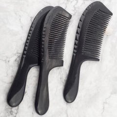 ホーンコーム本物のホーンヘアケア広歯コーム家庭用非結び櫛マッサージハンドルバッファローホーンコーム卸売