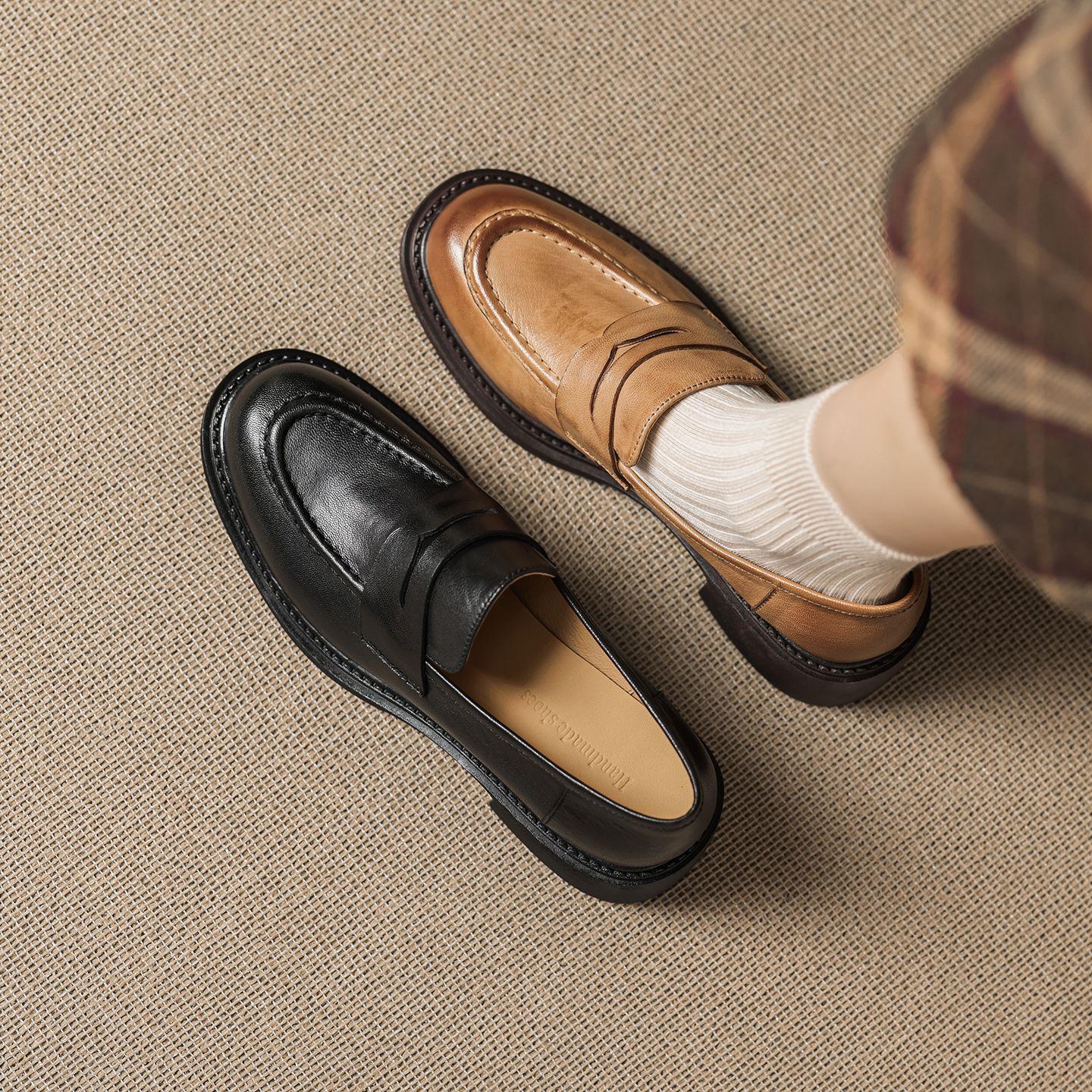 Retro autumn loafers English style