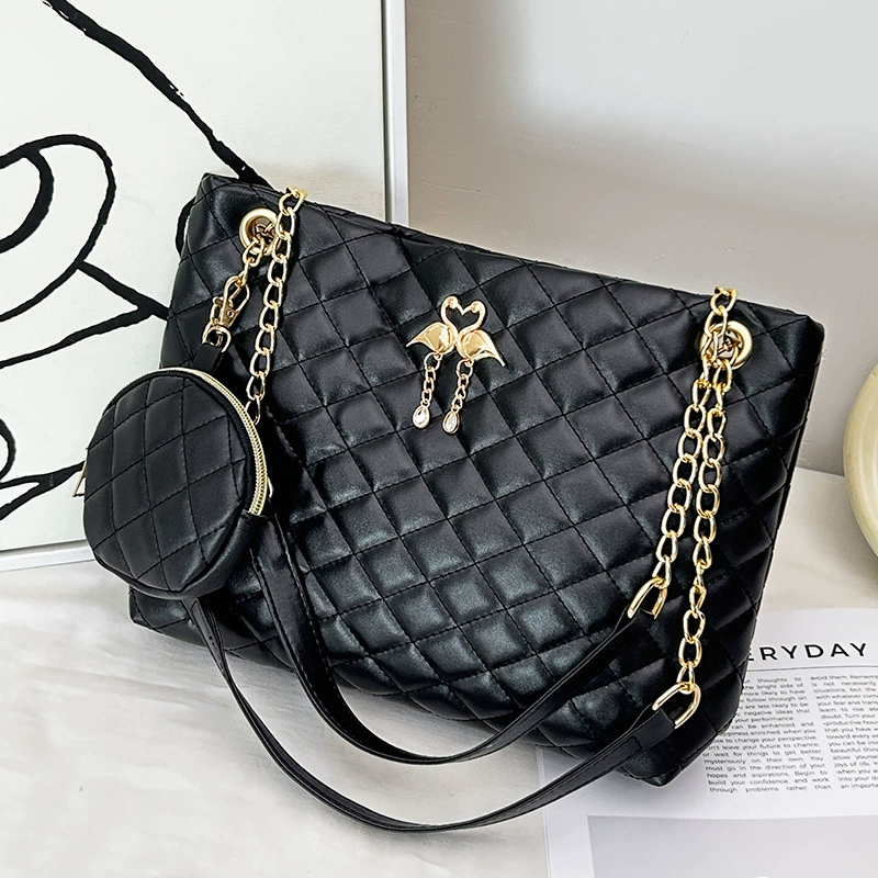 (Cross-border trading), fashionable denim set with diamond pattern, extra large small wallet