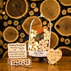カスタム個性的な結婚式の誕生日パーティーバラの花瓶が台木の花びらの名簿にサインして創造的な結婚道を作った