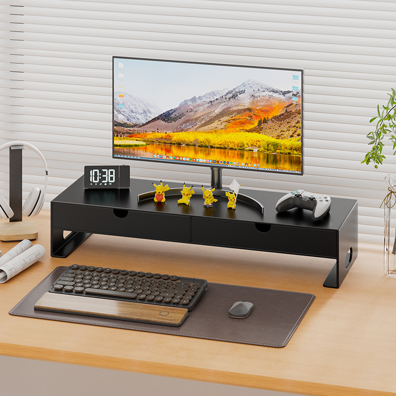 Computer Monitor Elevated Rack with Drawer Desktop Desktop Screen Laptop Base Stand Storage Rack Storage Box