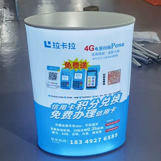 定制升降发光灯箱液压拍拍桌地推桌便携式发光桌子折叠广告桌