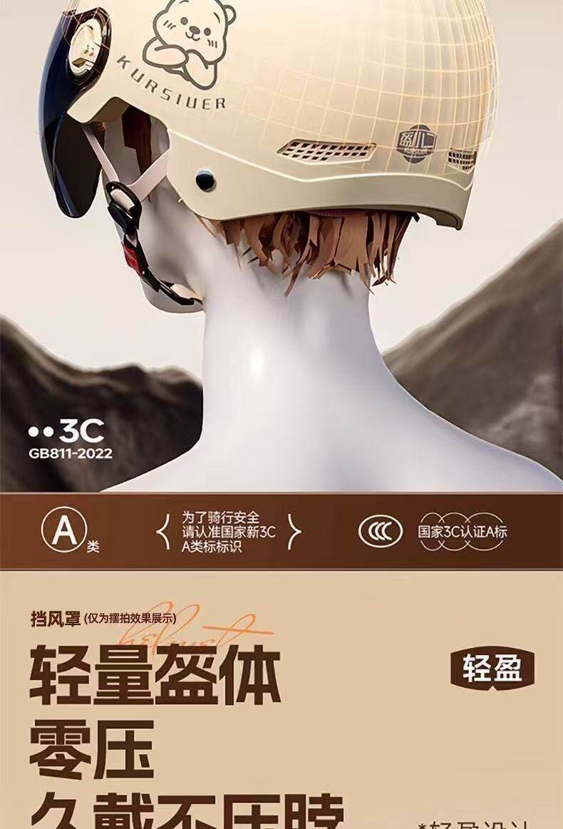 New National Standard Electric Vehicle Helmet for Men and Women, Electric Motorcycle Safety Helmet, Summer Half Helmet, Universal for All Seasons, Electric Scooter Helmet