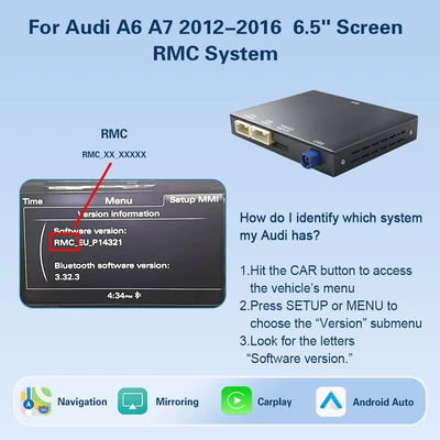 Audi Audi Original Car | Simsiz CarPlay və Android Auto - rmc-system-for-audi-a6-a7-2012-2016-65-screen
