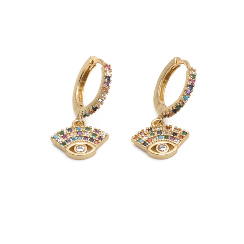 Fashion Color Zircon Butterfly Earrings display picture 3