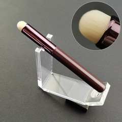 圓頭唇刷口紅暈染化妝刷多功能軟毛遮瑕刷便攜款木柄單支人造纖維