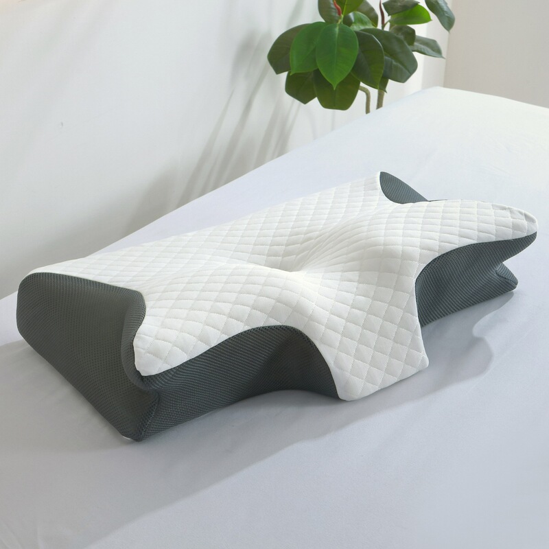 蝴蝶枕头透气护颈蝶形记忆枕睡眠颈椎慢回弹记忆棉枕芯|undefined