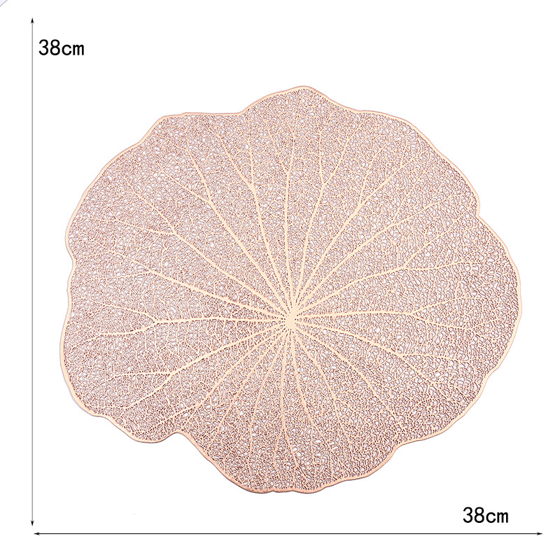 Transfronterizo amazon francesa romántica forma de loto esterilla de PVC creativa lótus alto sentido ligero esterilla de aislamiento térmico de restaurante de lujo