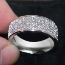 亚马逊欧美镶嵌锆石戒指女生时尚高级感轻奢简约百搭指环外贸批发