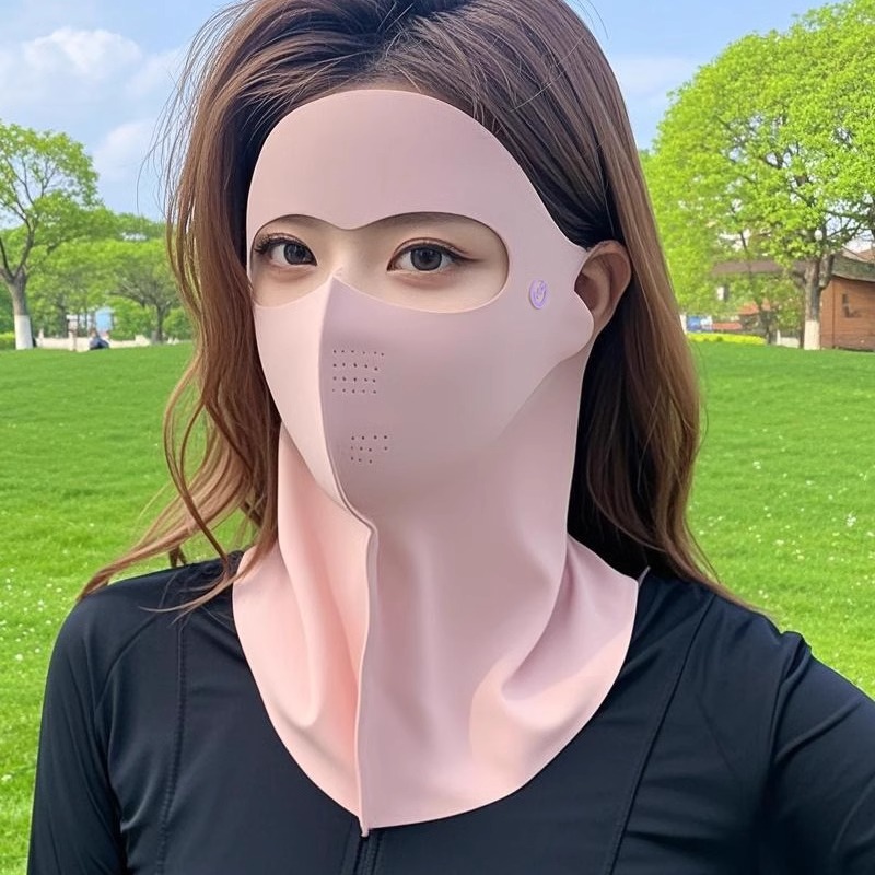 Pink-full face model [extended neck protector]