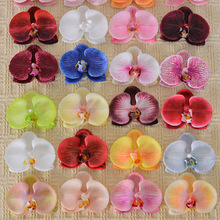 蝴蝶兰仿真花花头假花手工DIY装饰发夹胸花配件伴手礼蛋糕装饰品