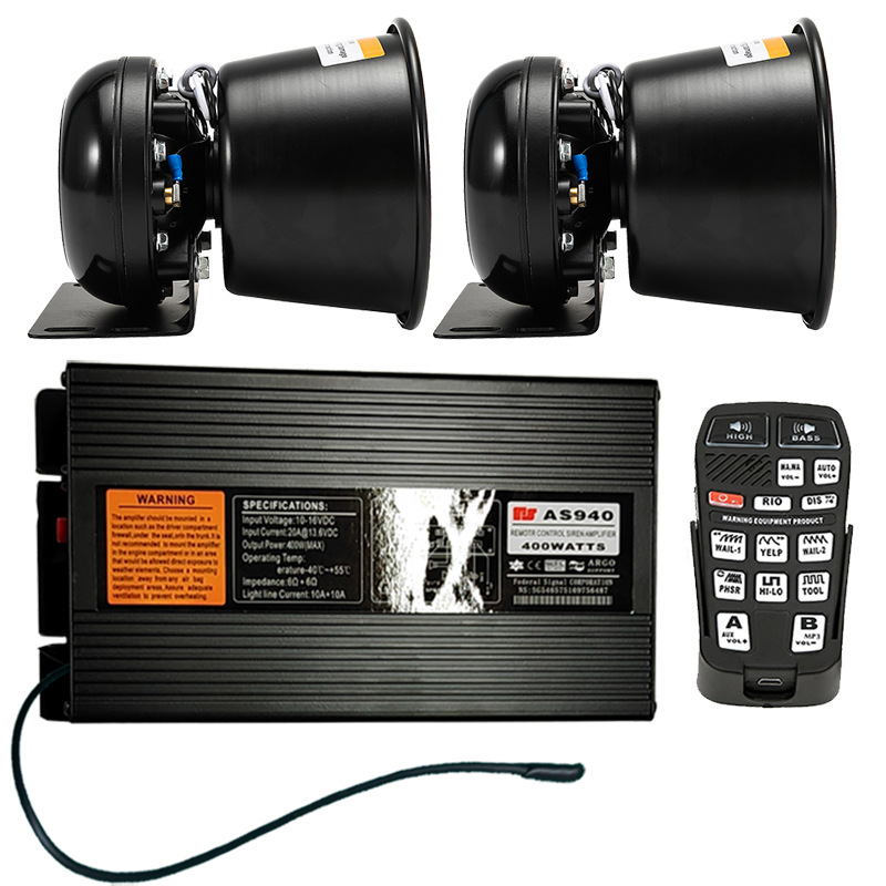 Wireless remote control car alarm, 400W in-car loudspeaker, high-frequency speaker, AS940R5 + Black Hawk speaker