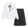[Affiliated middle sleeves+black middle skirt+horn knot]
