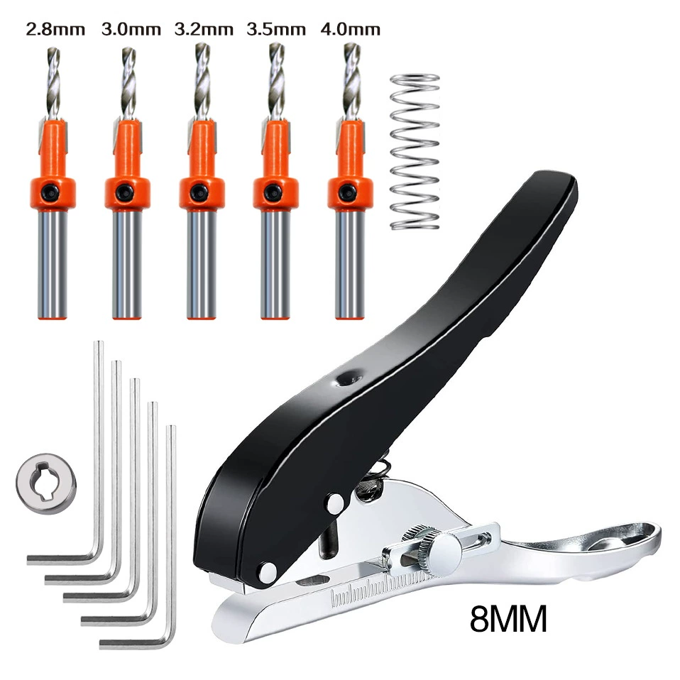 Набор ручных дыроколов для деревообработки с плоским скошенным краем, сверл для зенковки, дырокол для кромки, стильный дырокол для трансграничных работ.