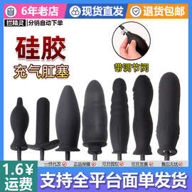 充气肛塞硅胶后庭肛门塞可调节膨胀扩肛器男用开肛开发性玩具器具